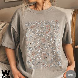 botanical shirt, vintage t-shirt, comfort colors, flower t-shirt, vintage botanical, vintage flower shirt, wildflower sh