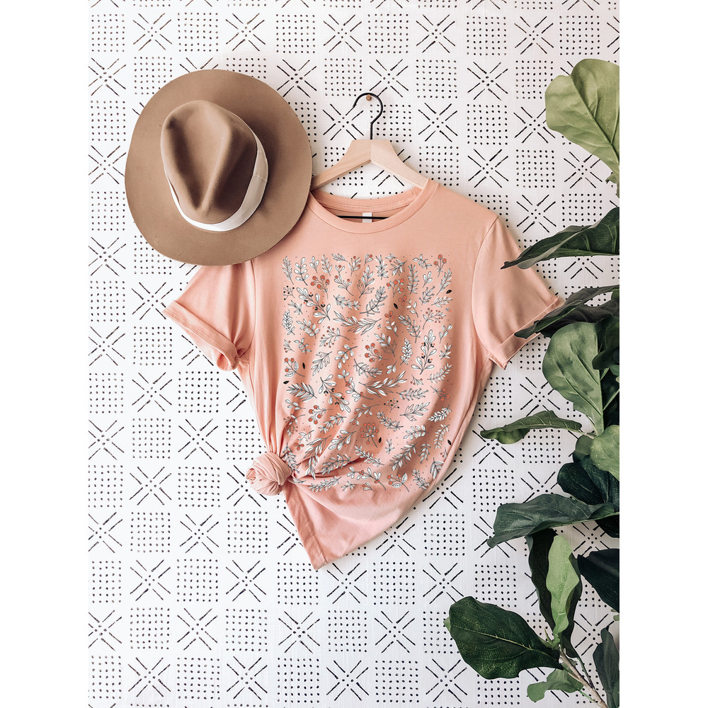 Botanical Shirt, Vintage T-shirt, Flower T-Shirt, Vintage Botanical, Vintage Flower Shirt, Wildflower Shirt, Cotton Shirt - 4.jpg