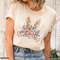 Bunny With Flowers Leopard Shirt, Easter TShirt, Easter Bunny Graphic Tee, Easter T shirts for Women, Ladies Easter Bunny Shirt - 2.jpg