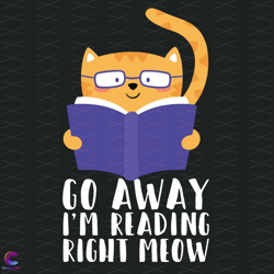 cat book svg, trending svg, books day svg, cute cat svg, go away svg, reading bo