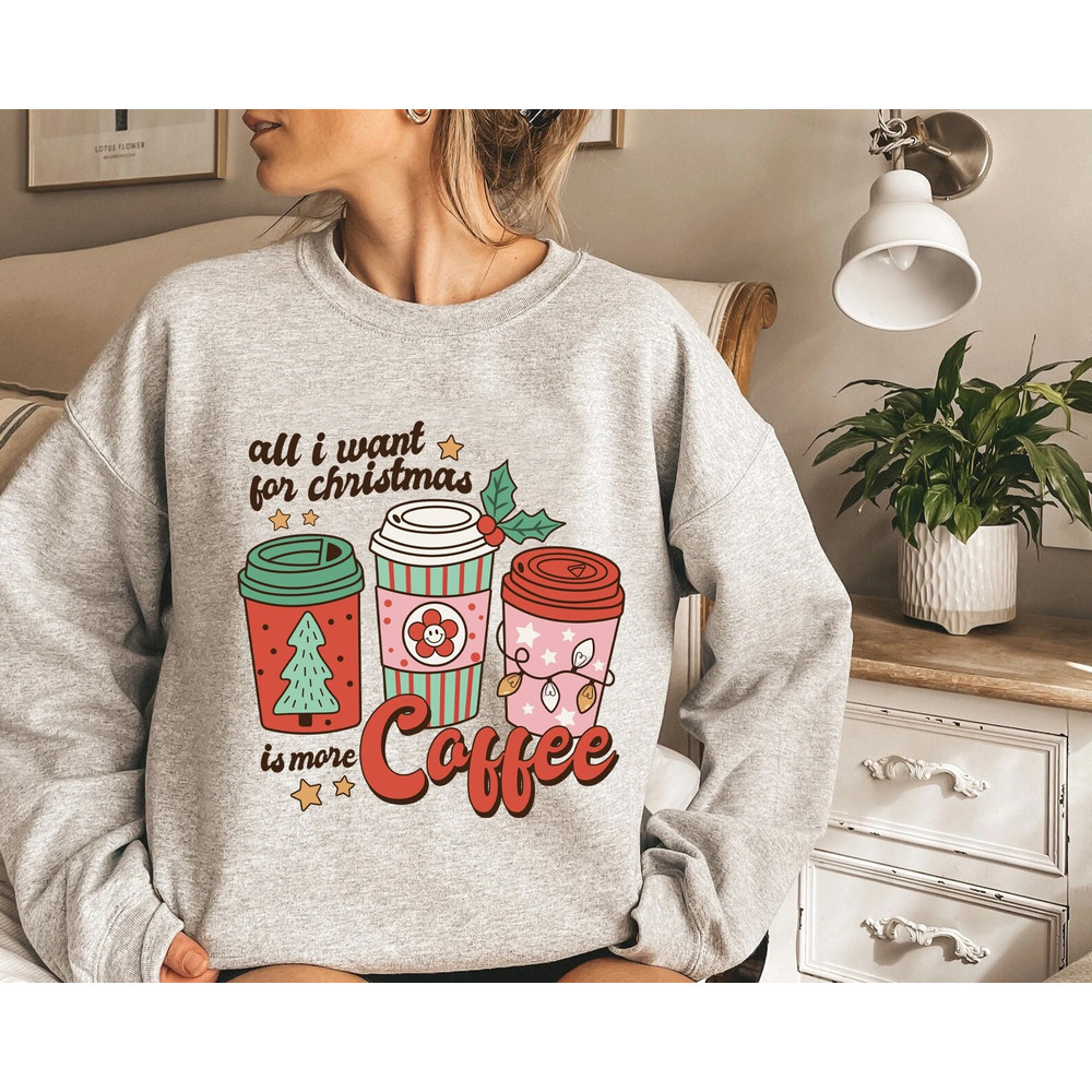 Christmas Crewneck Sweatshirt, Womens Cute Christmas Shirt, Winter Cozy Coffee Sweatshirt, Women Christmas Sweater, Funny Holiday Sweatshirt - 2.jpg