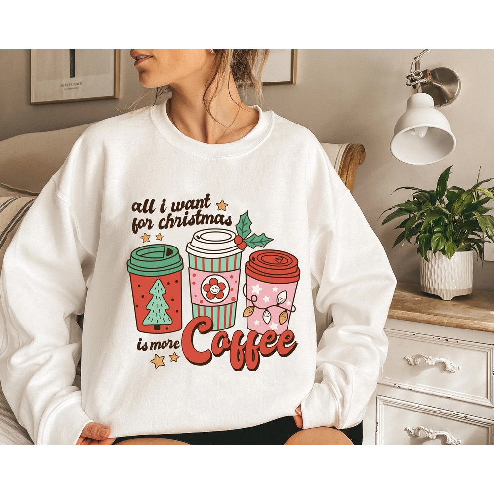 Christmas Crewneck Sweatshirt, Womens Cute Christmas Shirt, Winter Cozy Coffee Sweatshirt, Women Christmas Sweater, Funny Holiday Sweatshirt - 3.jpg