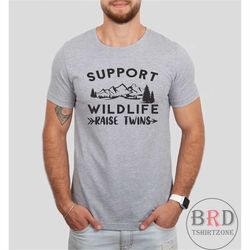 twin dad gift, shirt for twin dad, dad of twins t-shirt, support wildlife raise twins, funny shirt for twin dad, toddler