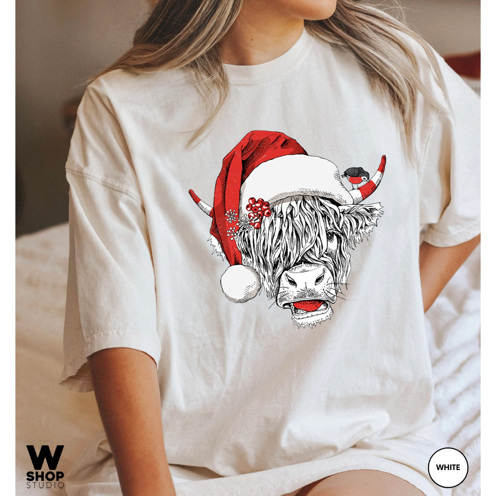 Christmas Shirt, Highland Cow Shirt, Christmas Cow Tee, Heifer Farm Shirt, Ranch Holiday Shirt, Christmas Cow Shirt, Christmas Gift, Cowgirl - 5.jpg