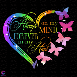 always on my mind forever in my heart svg, trending svg, alw