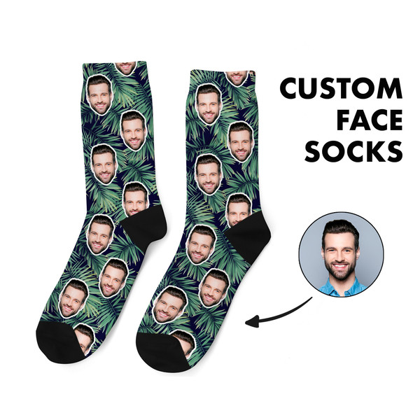Crazy Face Socks, Custom Photo Socks, Face on Socks, Personalized Socks, Tropical Picture Socks, Funny Gift For Her, Him or Best Friends - 1.jpg