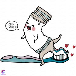 open wide svg, trending svg, toothpaste svg, toothbrush svg,