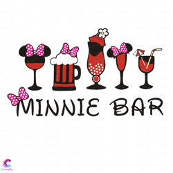 minnie bar svg, trending svg, minne svg, disney svg, drink b