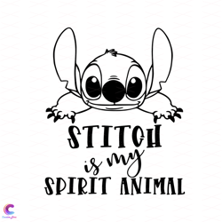 stitch is my spirit animal svg, trending svg, stitch svg, sp