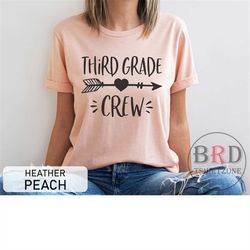 third grade crew teacher shirt, teacher team shirts, elementary school teacher, gift for teacher, teacher appreciation d
