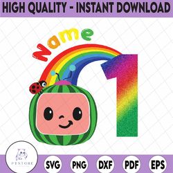 cocomelon personalized family birthday png, cocomelon birthday png, watermelon birthday, trending birthday png jpg digit