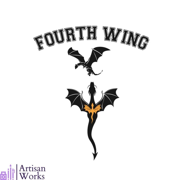 Fourth Wing Rebecca Yarros SVG Book Lover SVG Cricut File | Inspire Uplift