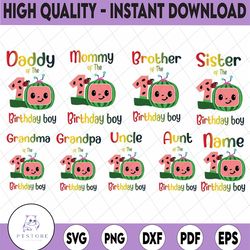 bundle 17 files cocomelon of birthday boy png, coco melon png, cocomelon bundle png, cocomelon birthday png, watermelon