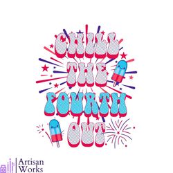 groovy 4th of july chill the fourth out svg cutting digital file