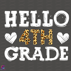 hello fourth grade svg, back to school svg, fourth grade svg, 4th grad