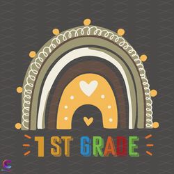 1st grade rainbow svg, back to school svg, 1st grade svg, rainbow svg,