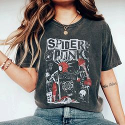 retro spider-punk comfort shirt, spider-punk shirt, spiderman comic shirt, spiderman 2023 shirt, spider-man across