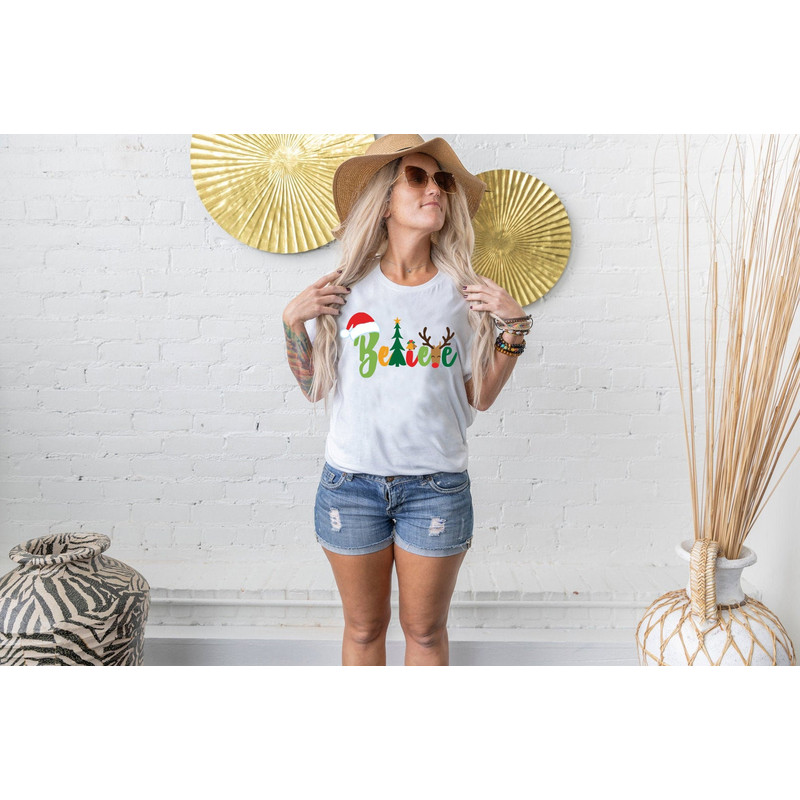 Believe Christmas Shirt, Christmas T-shirt, Christmas Family Shirt,Believe Shirt,Christmas Gift, Holiday GiftChristmas Shirt,Matching Shirt - 3.jpg