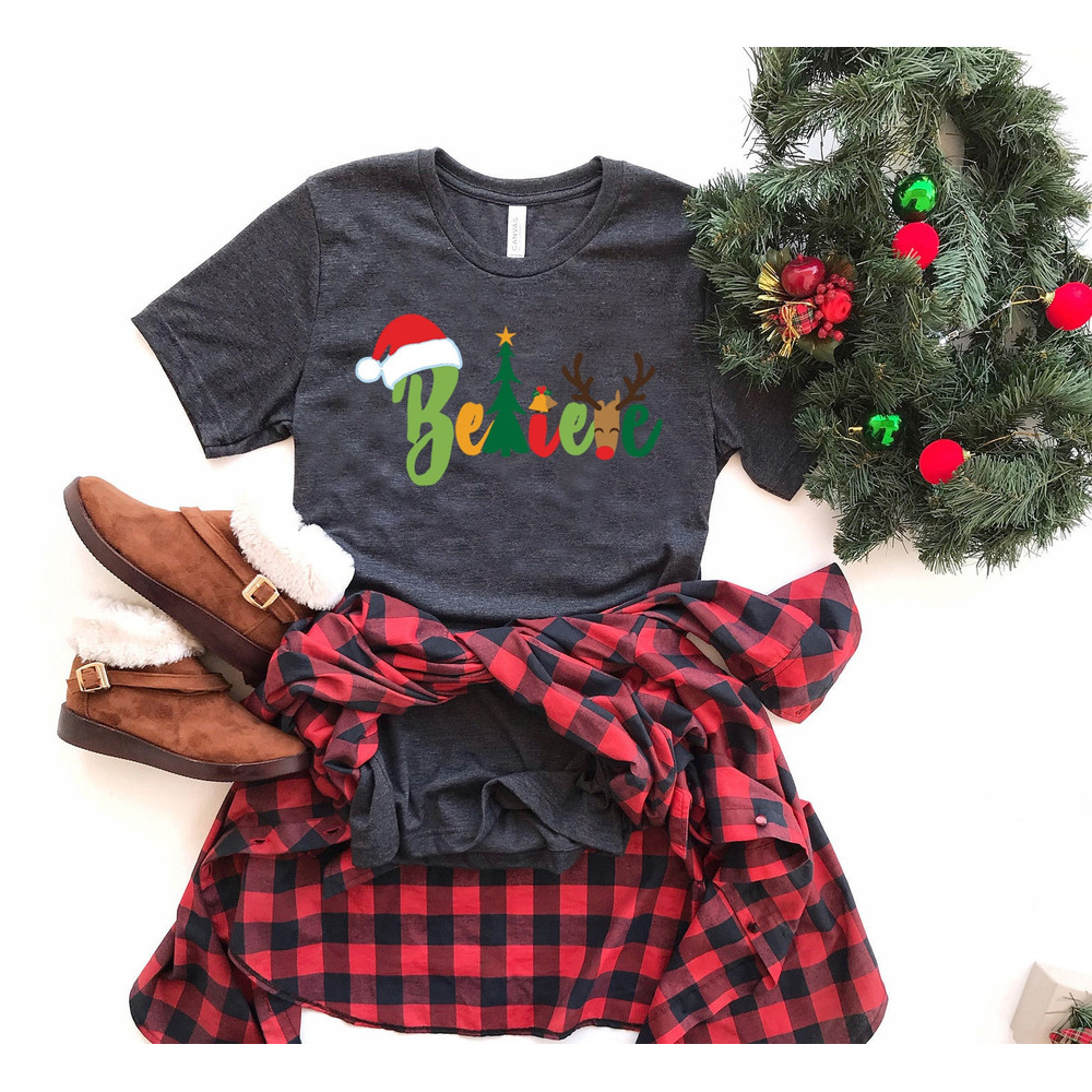 Believe Christmas Shirt, Christmas T-shirt, Christmas Family Shirt,Believe Shirt,Christmas Gift, Holiday GiftChristmas Shirt,Matching Shirt - 4.jpg