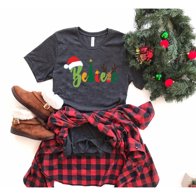 Believe Christmas Shirt, Christmas T-shirt, Christmas Family Shirt,Believe Shirt,Christmas Gift, Holiday GiftChristmas Shirt,Matching Shirt - 4.jpg
