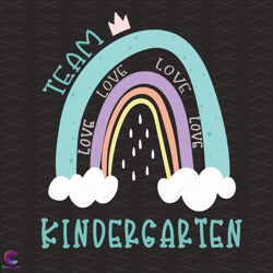 team love kindergarten svg, back to school svg, kindergarten svg, love