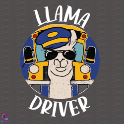 llama bus driver svg, back to school svg, funny llama svg, school bus