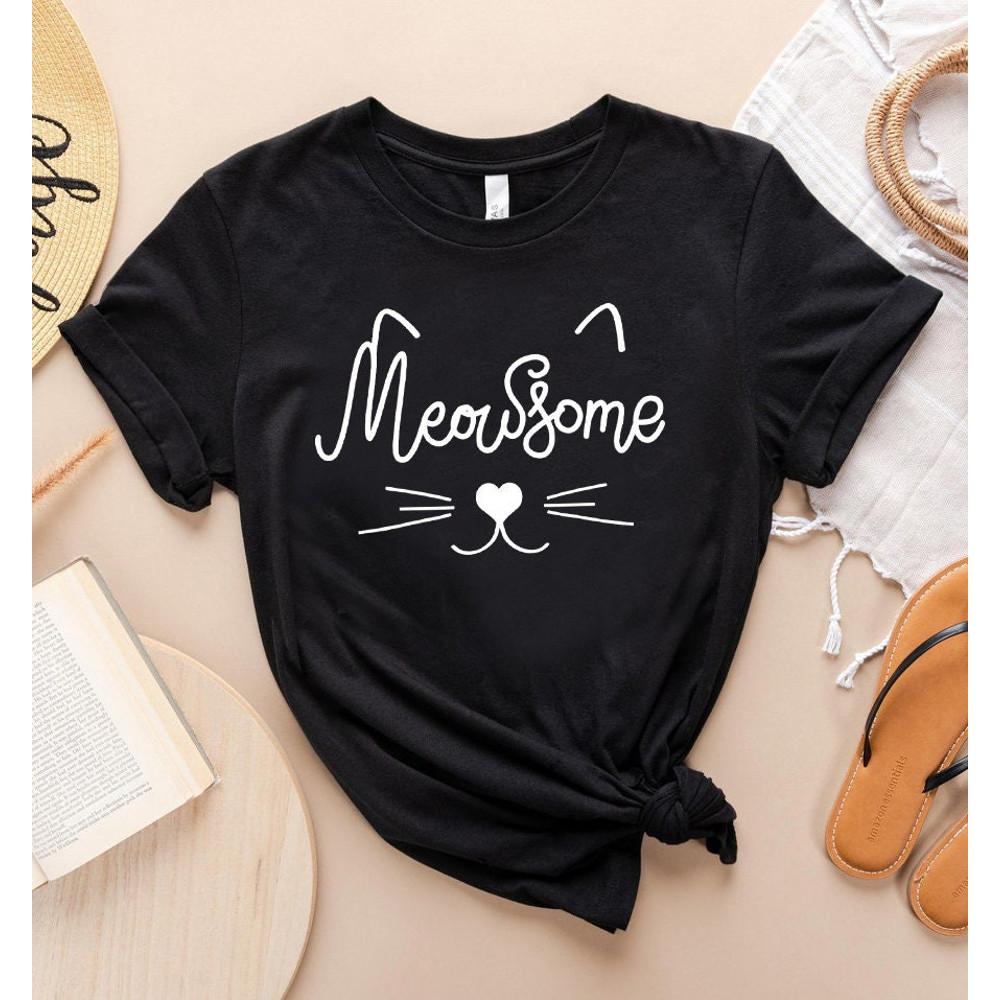 Cat Face Shirt for Women - Cat T Shirt for Her - Gift for Cat Lover for Birthday - Cat Mom Tshirt for Her - Gift for Cat Owner - 5.jpg