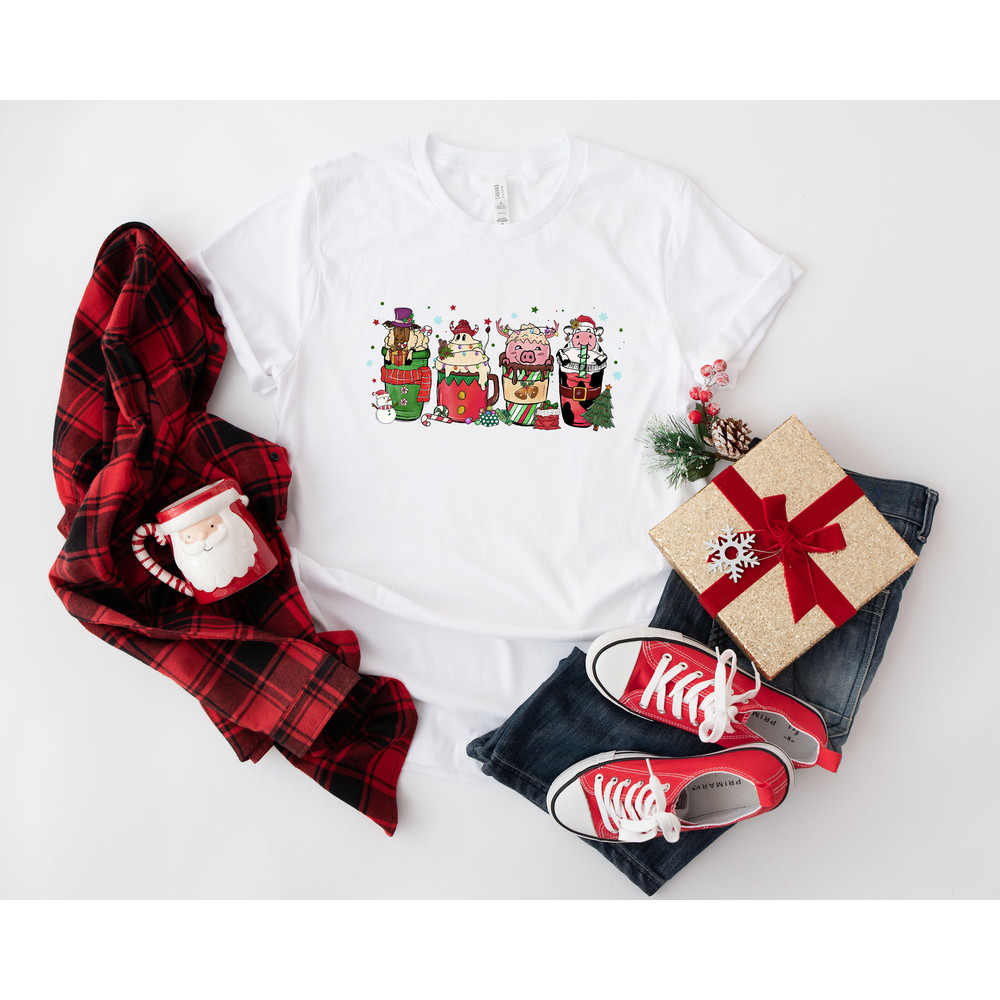 Christmas Coffee Shirt, Peppermint Iced Latte Snowmen Sweets Snow Warm Cozy Winter Women Shirt, Christmas Latte Shirt - 6.jpg