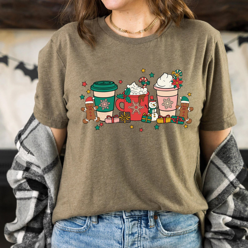 Christmas Coffee T shirt, Christmas Shirt, Christmas Shirt, Coffee Lover Gift Worker Winter Christmas Snowman Latte Coffee Lover - 4.jpg