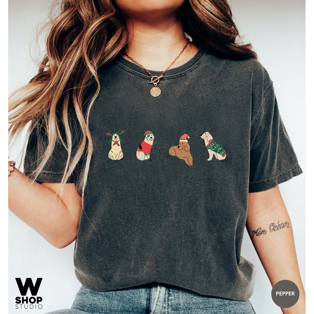Christmas Dog Shirt, Christmas Puppy Shirt, Christmas Dog Lover Gift, Christmas Dog Owner Gift, Dog Mom Shirt, Holiday Tee - 2.jpg
