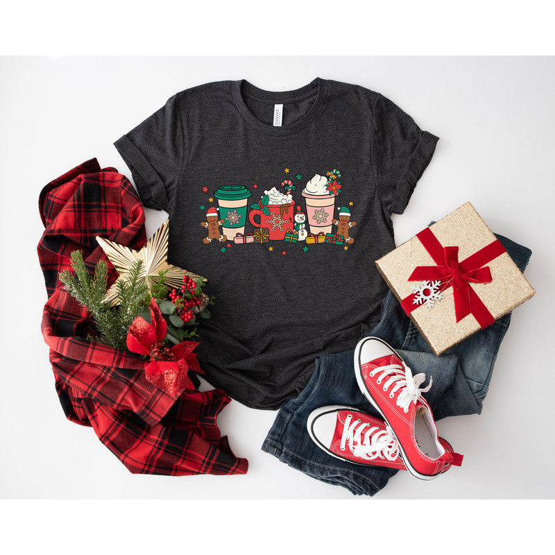 Christmas Coffee T shirt, Christmas Shirt, Christmas Shirt, Coffee Lover Gift Worker Winter Christmas Snowman Latte Coffee Lover - 8.jpg