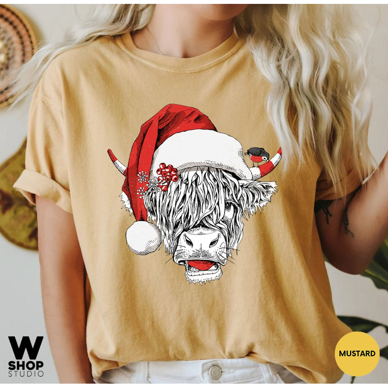 Christmas Shirt, Highland Cow Shirt, Christmas Cow Tee, Heifer Farm Shirt, Ranch Holiday Shirt, Christmas Cow Shirt, Christmas Gift, Cowgirl - 7.jpg