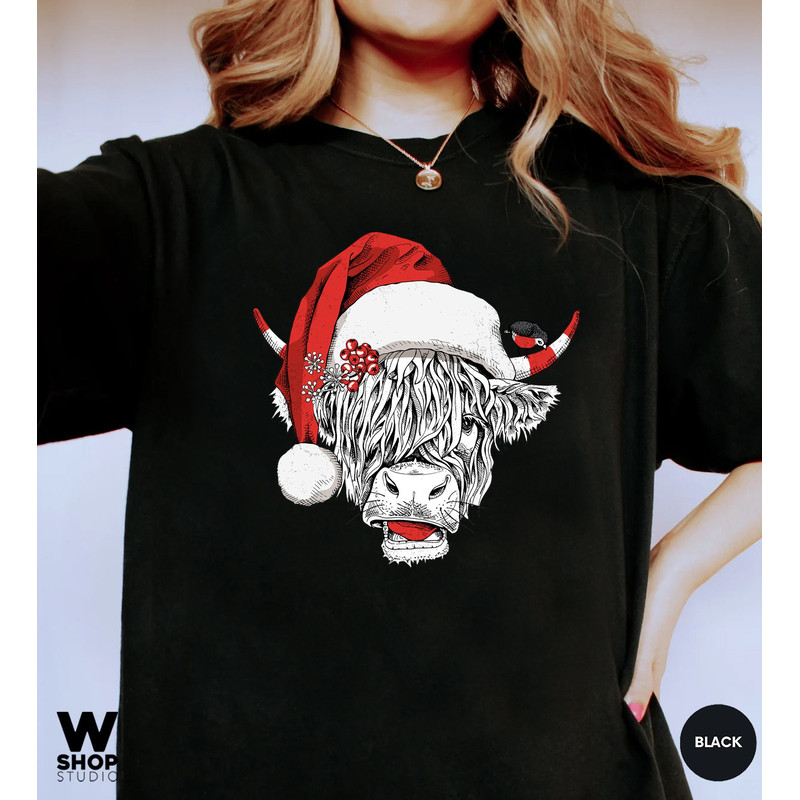 Christmas Shirt, Highland Cow Shirt, Christmas Cow Tee, Heifer Farm Shirt, Ranch Holiday Shirt, Christmas Cow Shirt, Christmas Gift, Cowgirl - 8.jpg