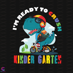 dinosaur kindergarten svg, back to school svg, dinosaur svg, ready to