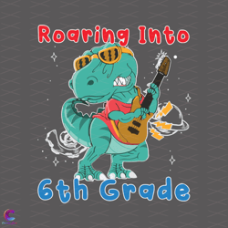t rex 6th grade svg, back to school svg, t rex svg, dinosaur svg, 6th