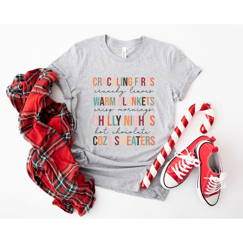 Crackling Fires, Crunchy Leaves, Cozy Sweaters Shirts, Fall Lover Shirts, Fall Concept Shirt, Pumpkin Shirt, Autumn Shirts, Fall T-Shirt - 3.jpg