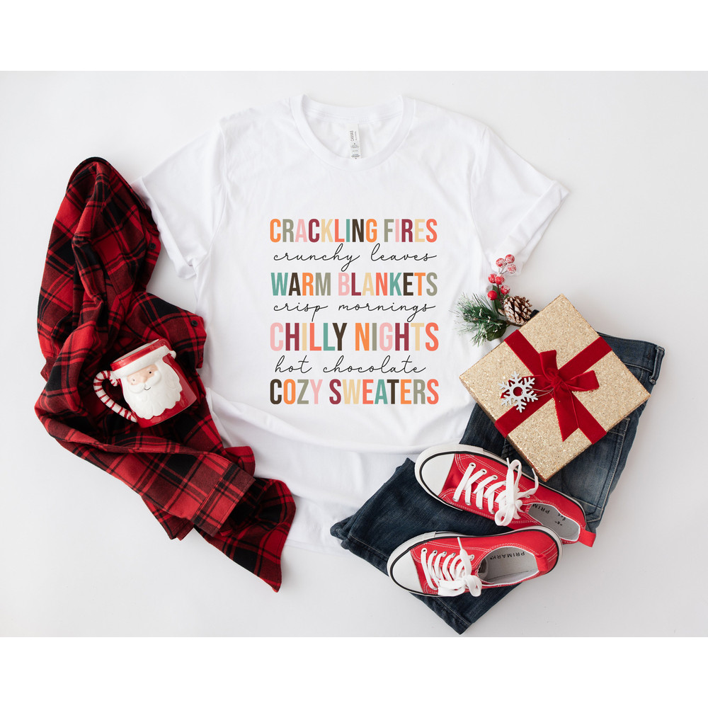 Crackling Fires, Crunchy Leaves, Cozy Sweaters Shirts, Fall Lover Shirts, Fall Concept Shirt, Pumpkin Shirt, Autumn Shirts, Fall T-Shirt - 4.jpg
