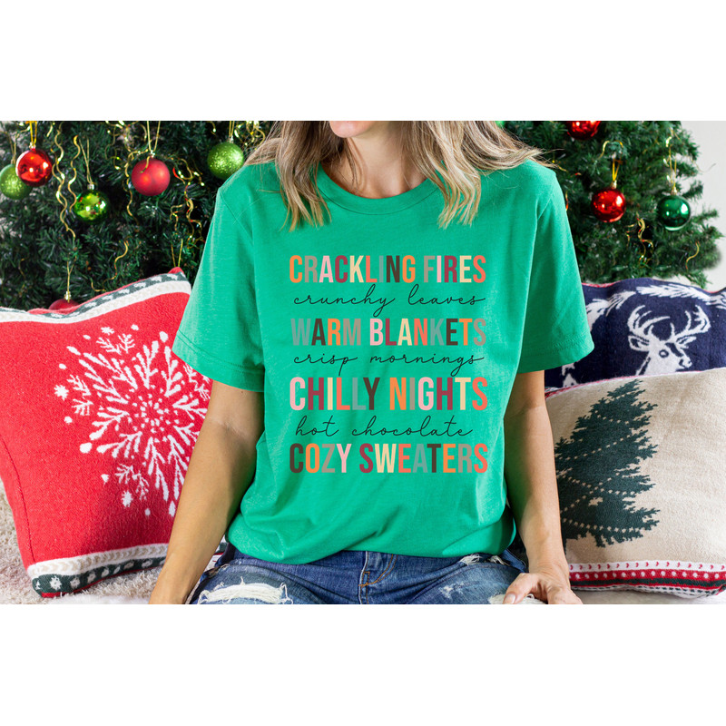 Crackling Fires, Crunchy Leaves, Cozy Sweaters Shirts, Fall Lover Shirts, Fall Concept Shirt, Pumpkin Shirt, Autumn Shirts, Fall T-Shirt - 6.jpg