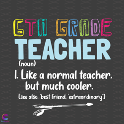 6th grade teacher noun svg, back to school svg, 6th grade svg, grade s
