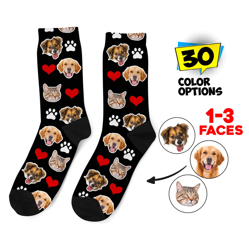 Custom Dog Socks, Personalized Pet Photo Socks Customized Cute Dog Cat Face, Dog Lover Picture Gift Funny Dog Socks Dog Mom Gift Pet Socks - 1.jpg