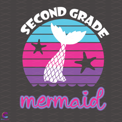 second grade mermaid svg, trending svg, mermaid svg, 2nd grade svg, fi