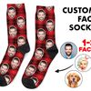 Custom Face Socks, Custom Photo Socks, Flannel Socks, Personalized Socks, Tartan Check Picture Socks, Funny Gift For Her Him or Best Friends - 1.jpg