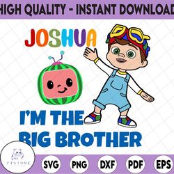cocomelon personalized name i'm the big brother svg big brother svg coco melon svg cocomelon svg cocomelon birthday wate