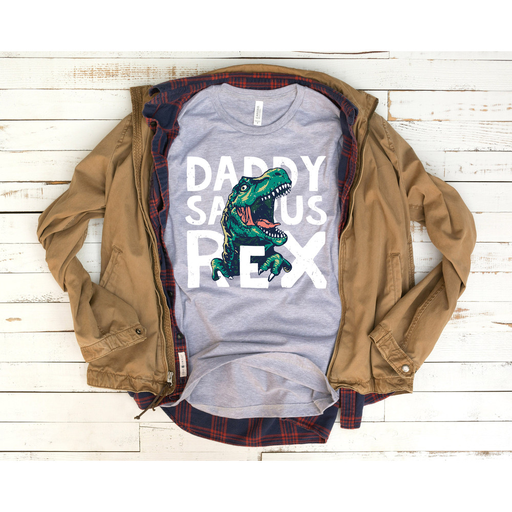 Daddysaurus Shirt, Daddy Saurus Tee Shirt, Dad Birthday Gift, Dinosaur Dad Shirt, Dinosaur Shirt Men, Gift for Dad, Family T-Shirts - 3.jpg