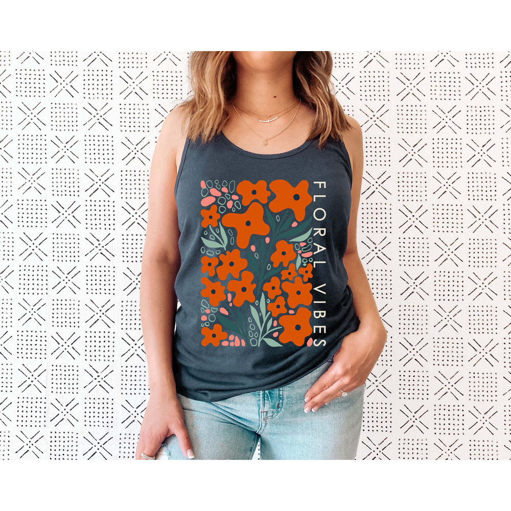 Floral Shirt Tank, Grow Positive Thoughts Tank, Bohemian Style Tank, Butterfly Shirt, Trending Right Now, Womens Graphic Tank, Love Tank - 3.jpg