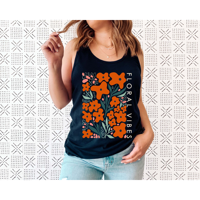 Floral Shirt Tank, Grow Positive Thoughts Tank, Bohemian Style Tank, Butterfly Shirt, Trending Right Now, Womens Graphic Tank, Love Tank - 4.jpg