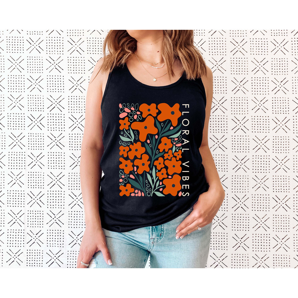 Floral Shirt Tank, Grow Positive Thoughts Tank, Bohemian Style Tank, Butterfly Shirt, Trending Right Now, Womens Graphic Tank, Love Tank - 5.jpg