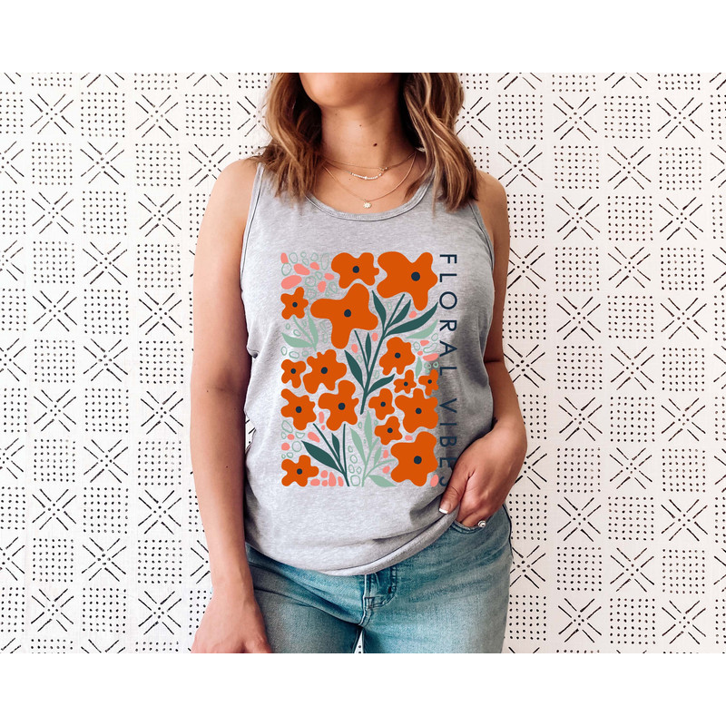 Floral Shirt Tank, Grow Positive Thoughts Tank, Bohemian Style Tank, Butterfly Shirt, Trending Right Now, Womens Graphic Tank, Love Tank - 6.jpg
