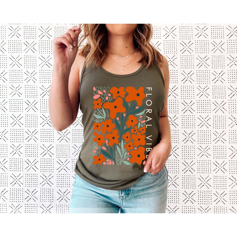 Floral Shirt Tank, Grow Positive Thoughts Tank, Bohemian Style Tank, Butterfly Shirt, Trending Right Now, Womens Graphic Tank, Love Tank - 7.jpg