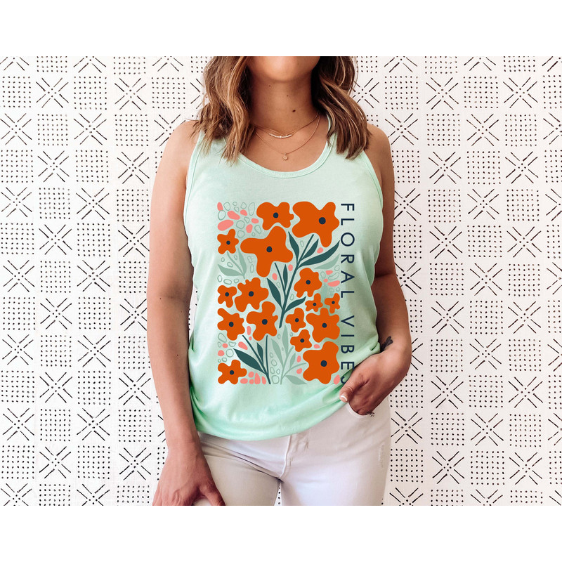 Floral Shirt Tank, Grow Positive Thoughts Tank, Bohemian Style Tank, Butterfly Shirt, Trending Right Now, Womens Graphic Tank, Love Tank - 8.jpg